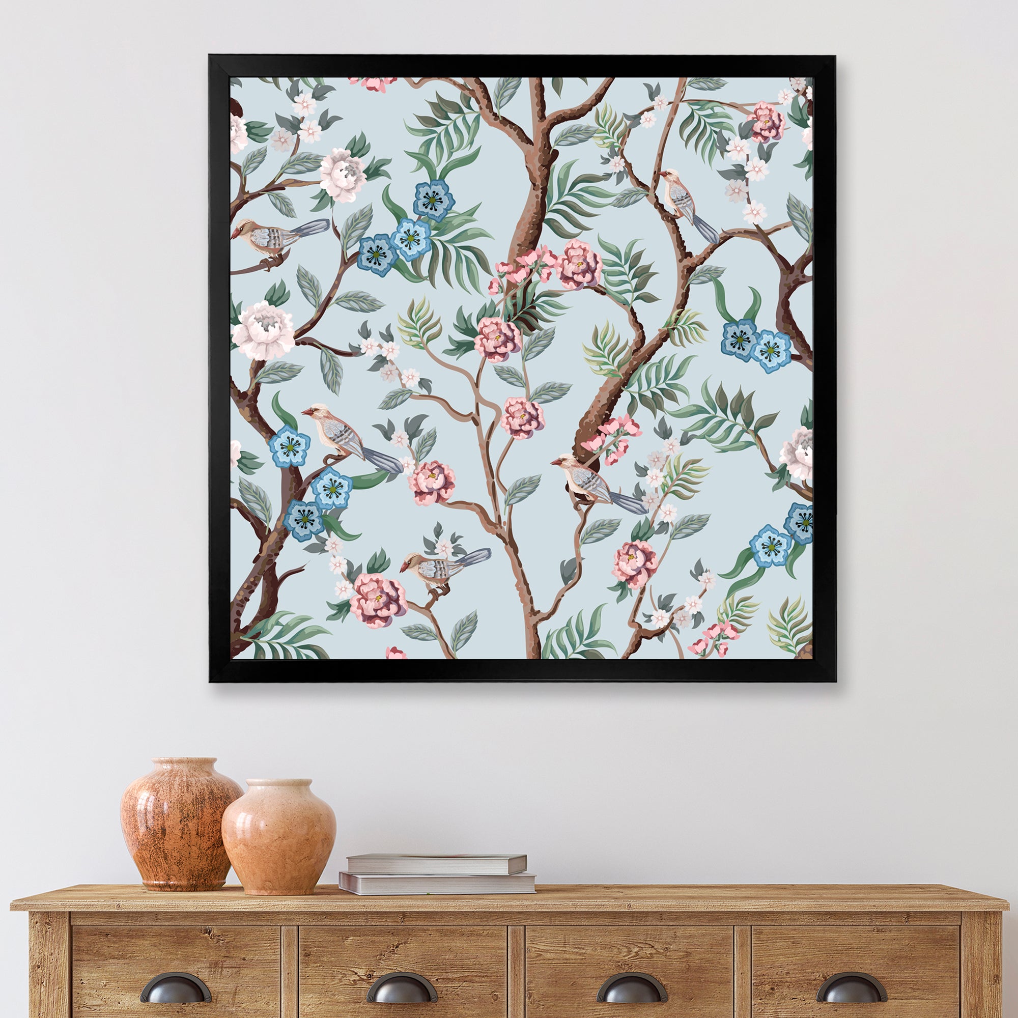 Chinoiserie With Birds and Peonies X