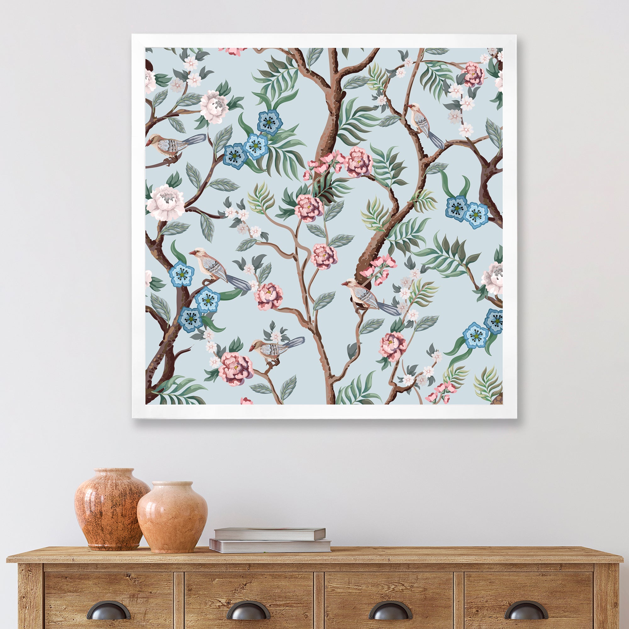 Chinoiserie With Birds and Peonies X