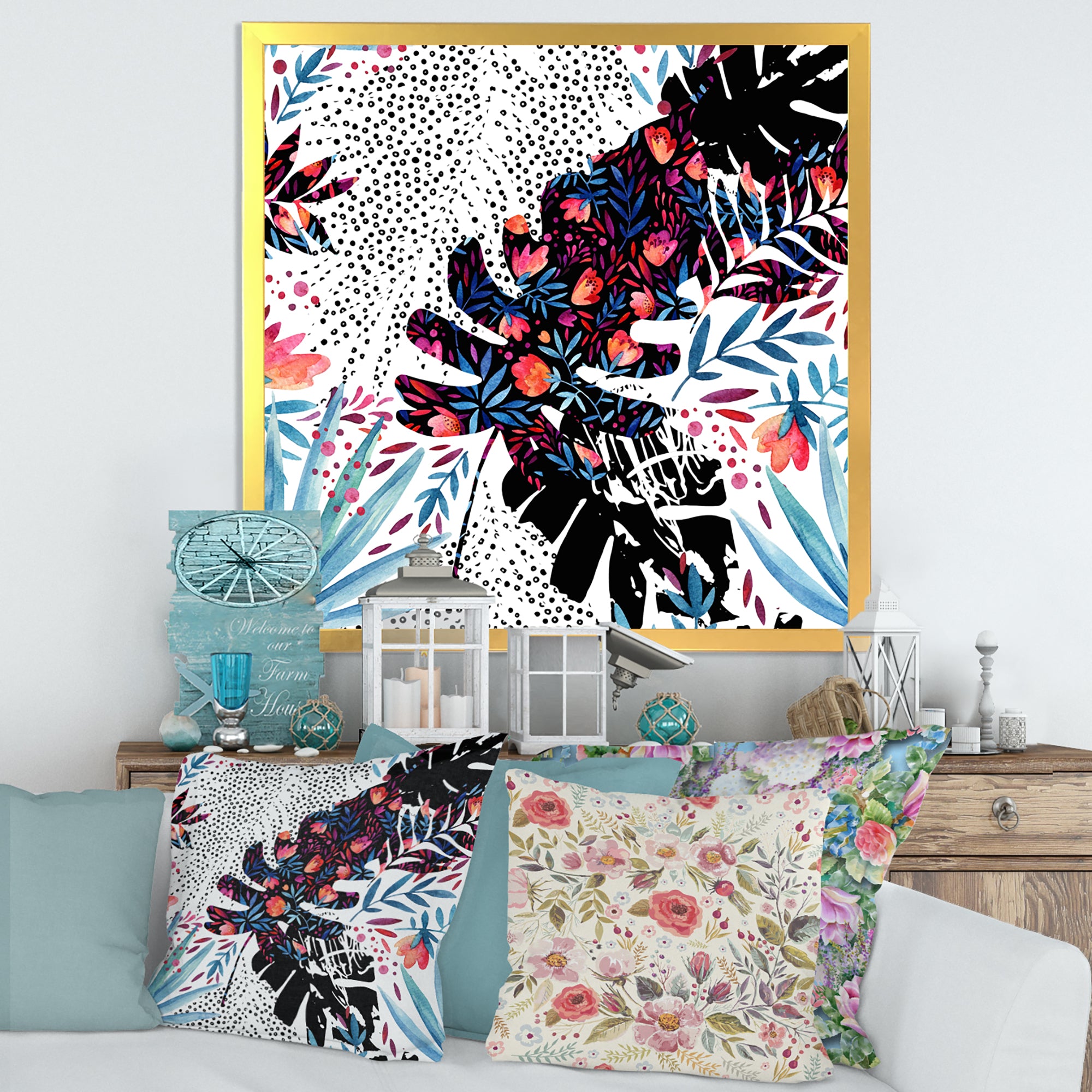 Tropical Floral Patchwork I