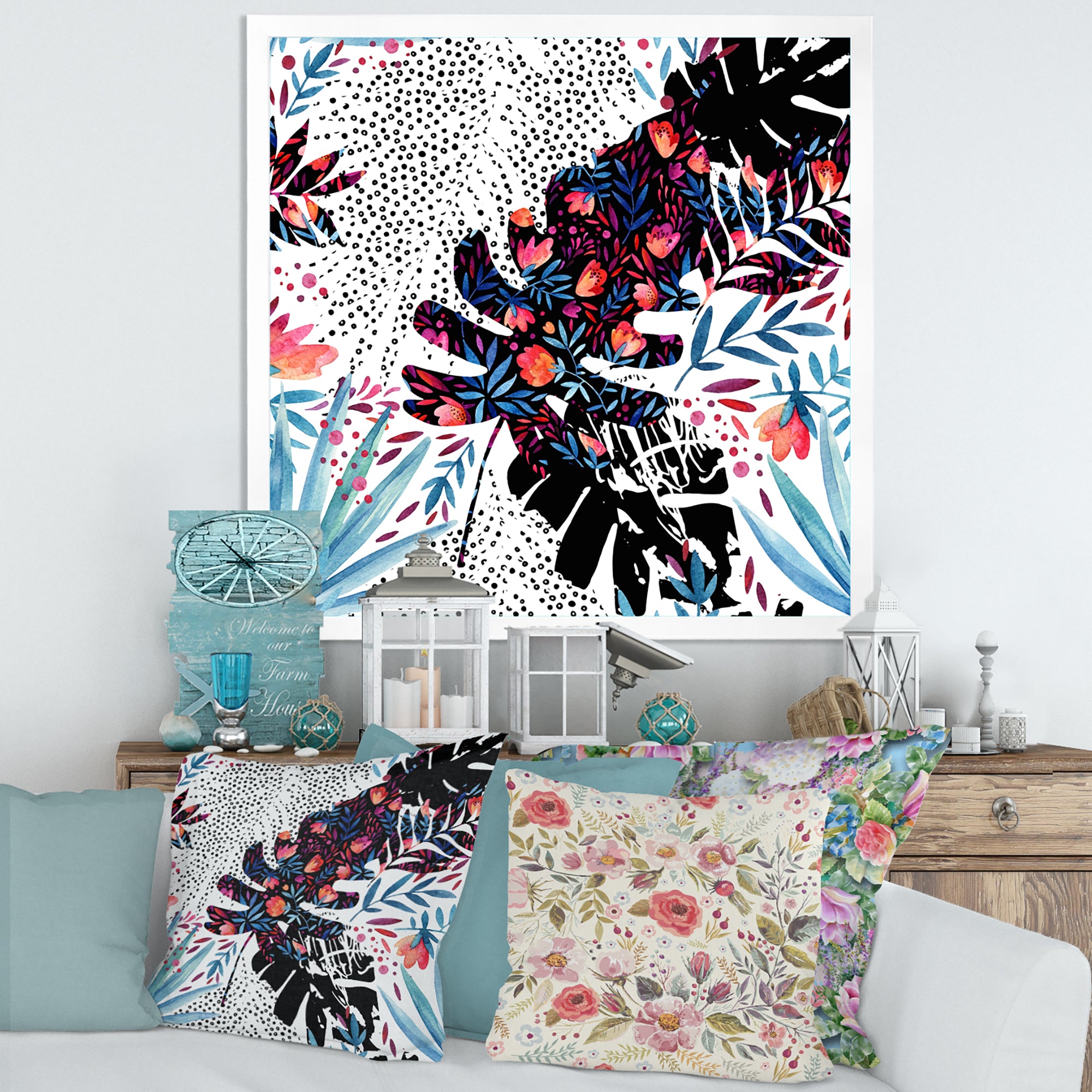 Tropical Floral Patchwork I