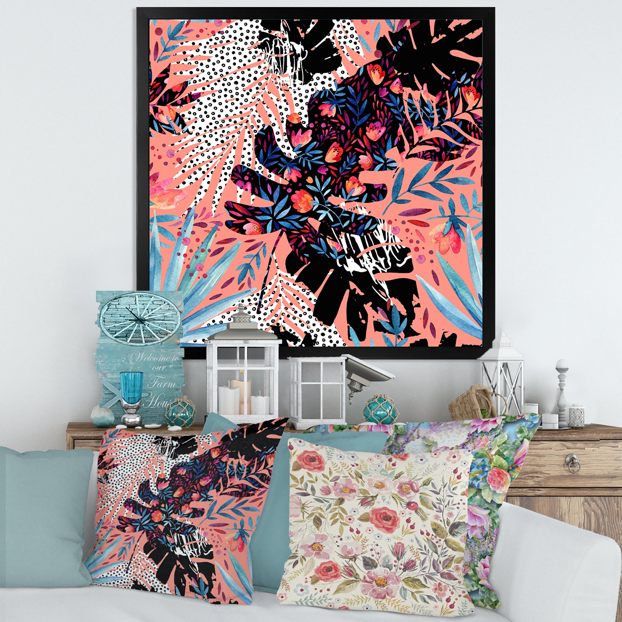 Tropical Floral Patchwork II