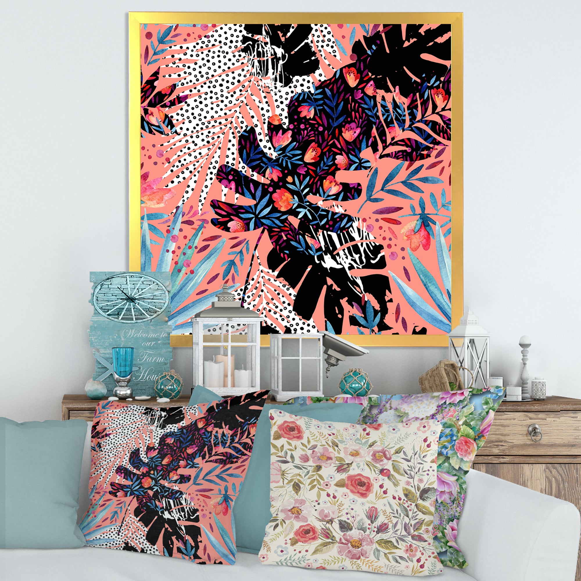 Tropical Floral Patchwork II