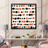 Black and Orange Polka Dots