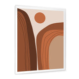 Abstract Terracotta Sunset Mountain Landscape