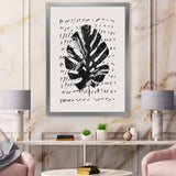 Minimal Tropical Palm Leaf On Grunge Texture