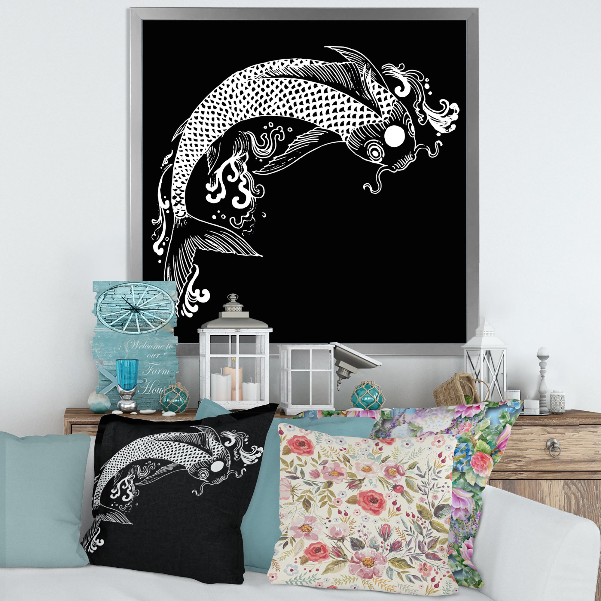 Chinoiserie Koi Fish I