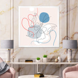 Butterfly One Line Drawing On Cubism Shapes I