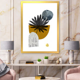 Tropical Palm Leaf & Abstract Geometry Shapes I