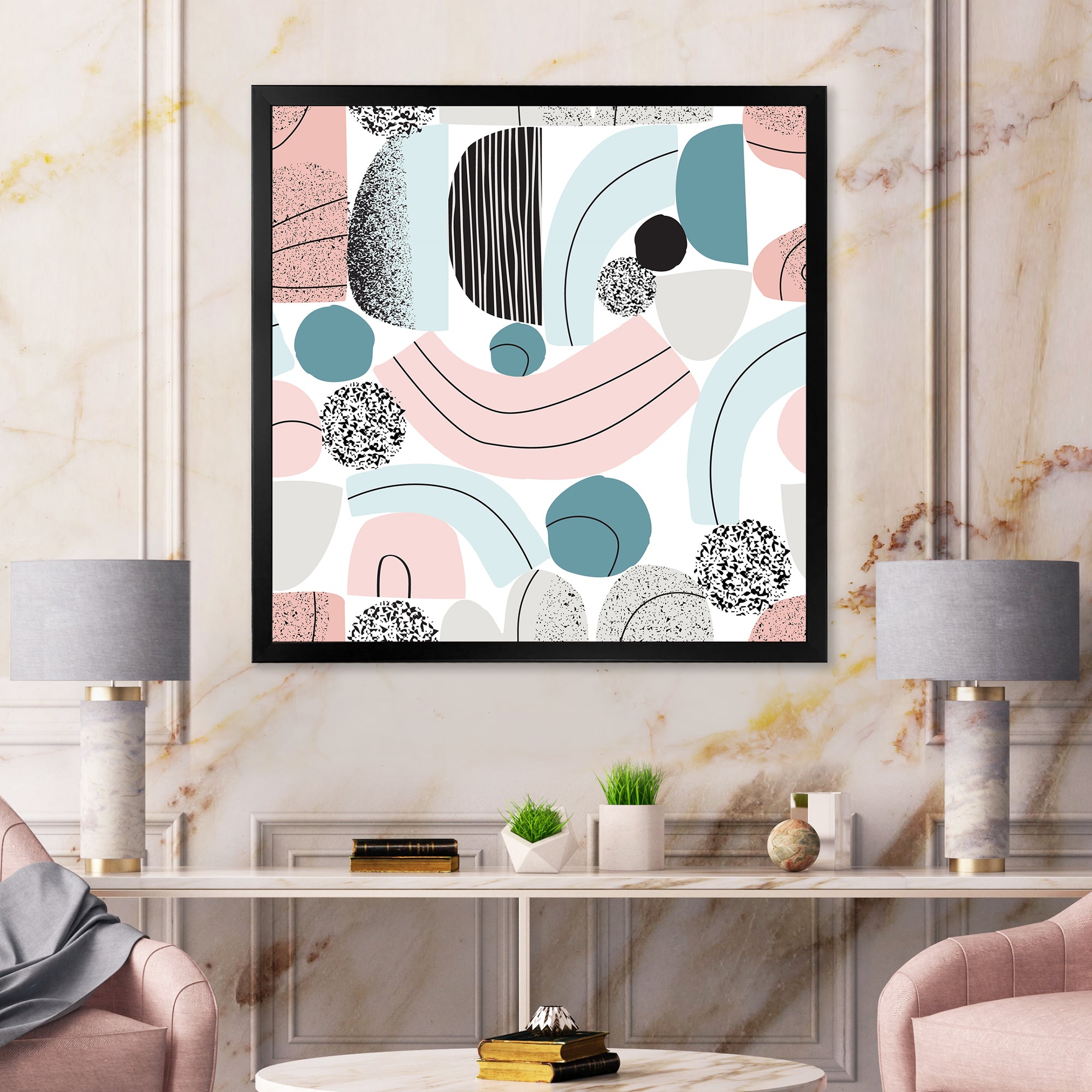 Colorful Art Collage In Pastel Colors