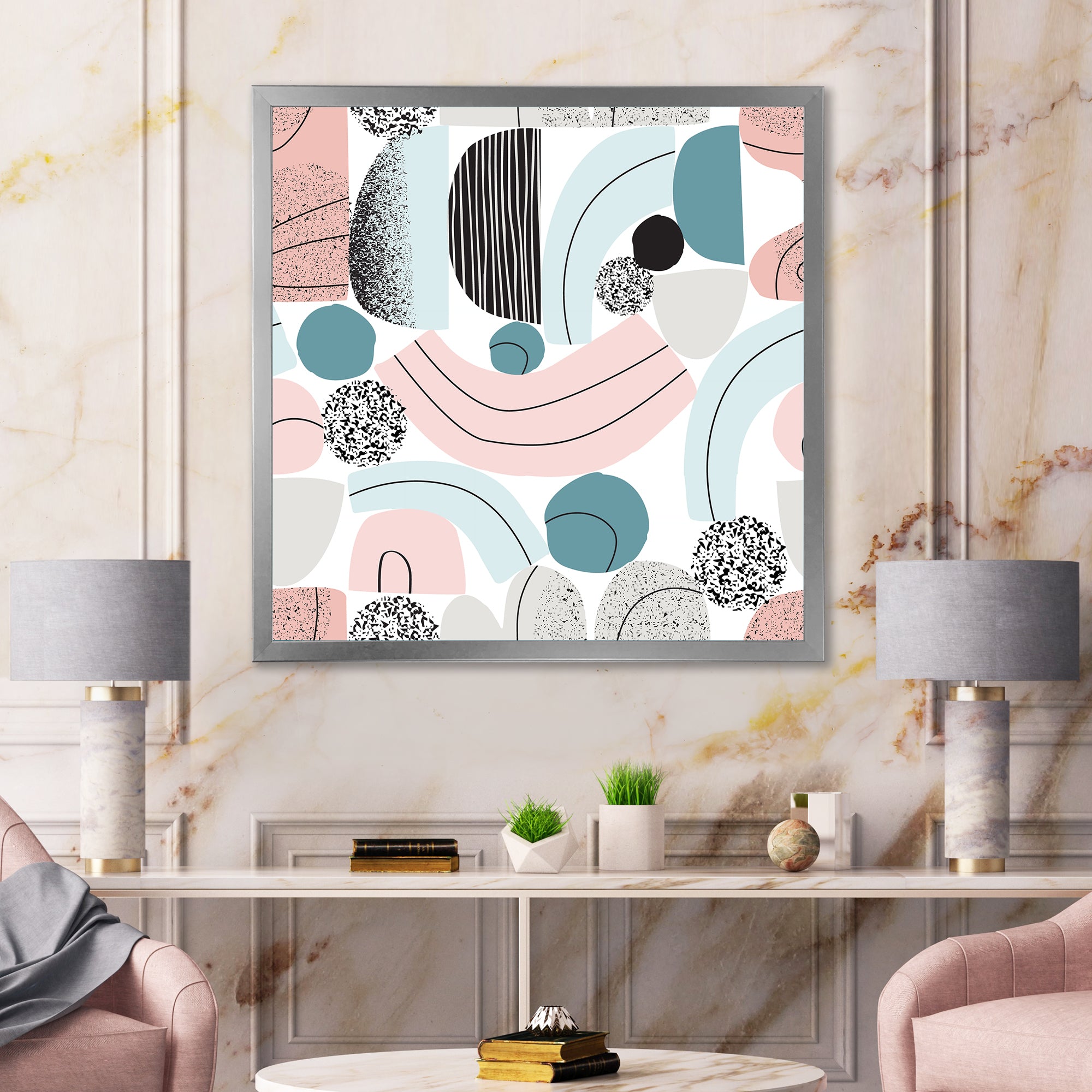 Colorful Art Collage In Pastel Colors