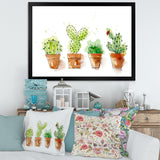 Cacti In Ceramic Pots In Gentle Tones I