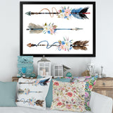 Ethnic Feathers and Flowers On Native Arrows I