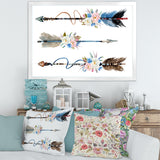 Ethnic Feathers and Flowers On Native Arrows I