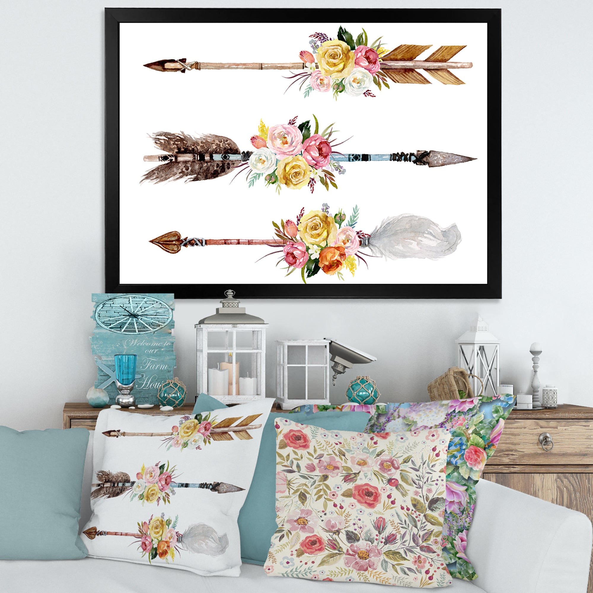 Ethnic Feathers and Flowers On Native Arrows II
