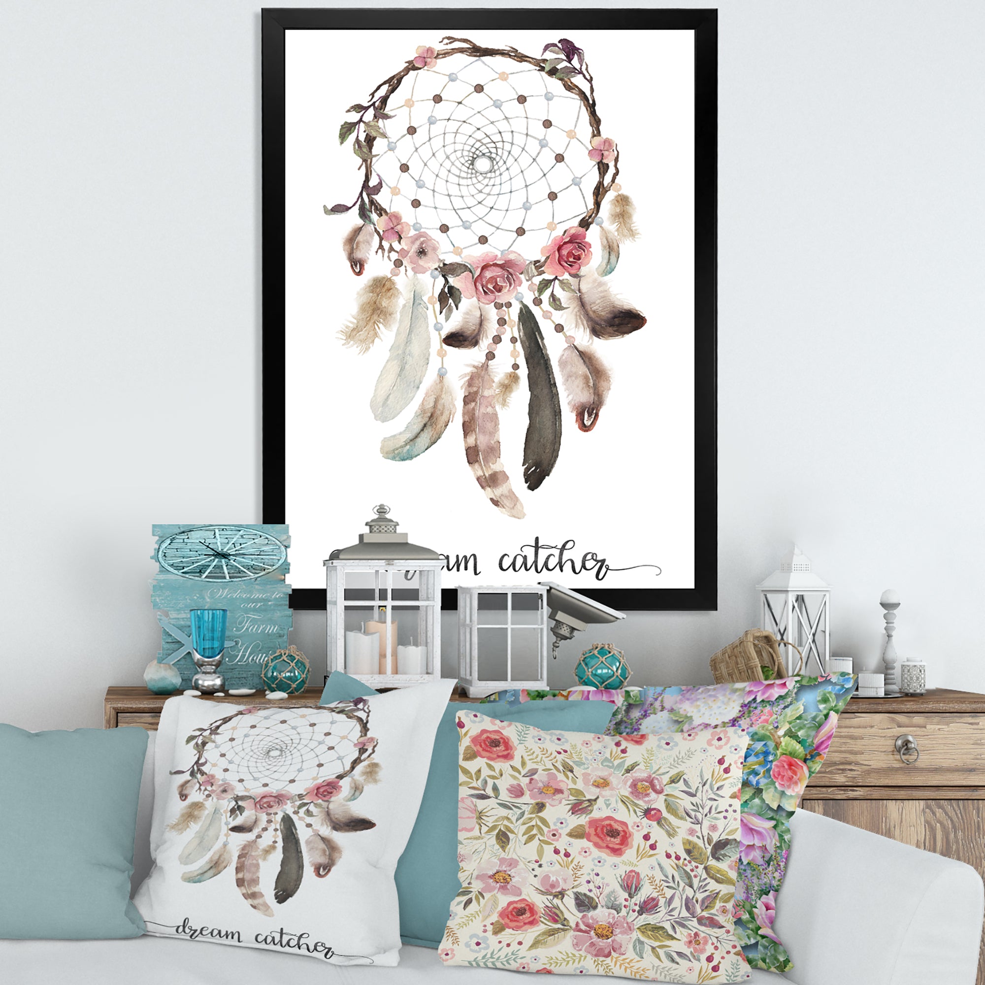 Dream Catcher With Ethnic Feathers