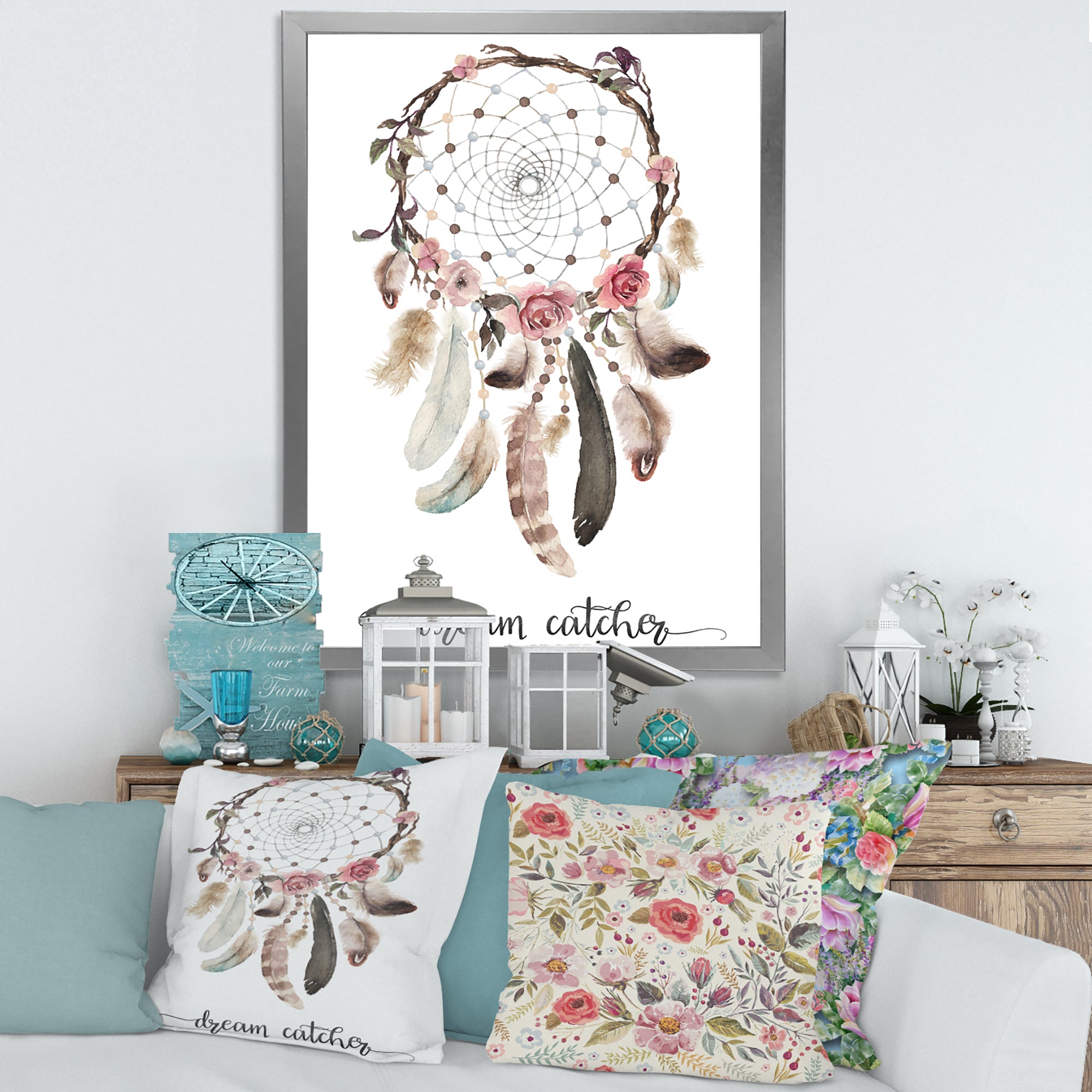 Dream Catcher With Ethnic Feathers