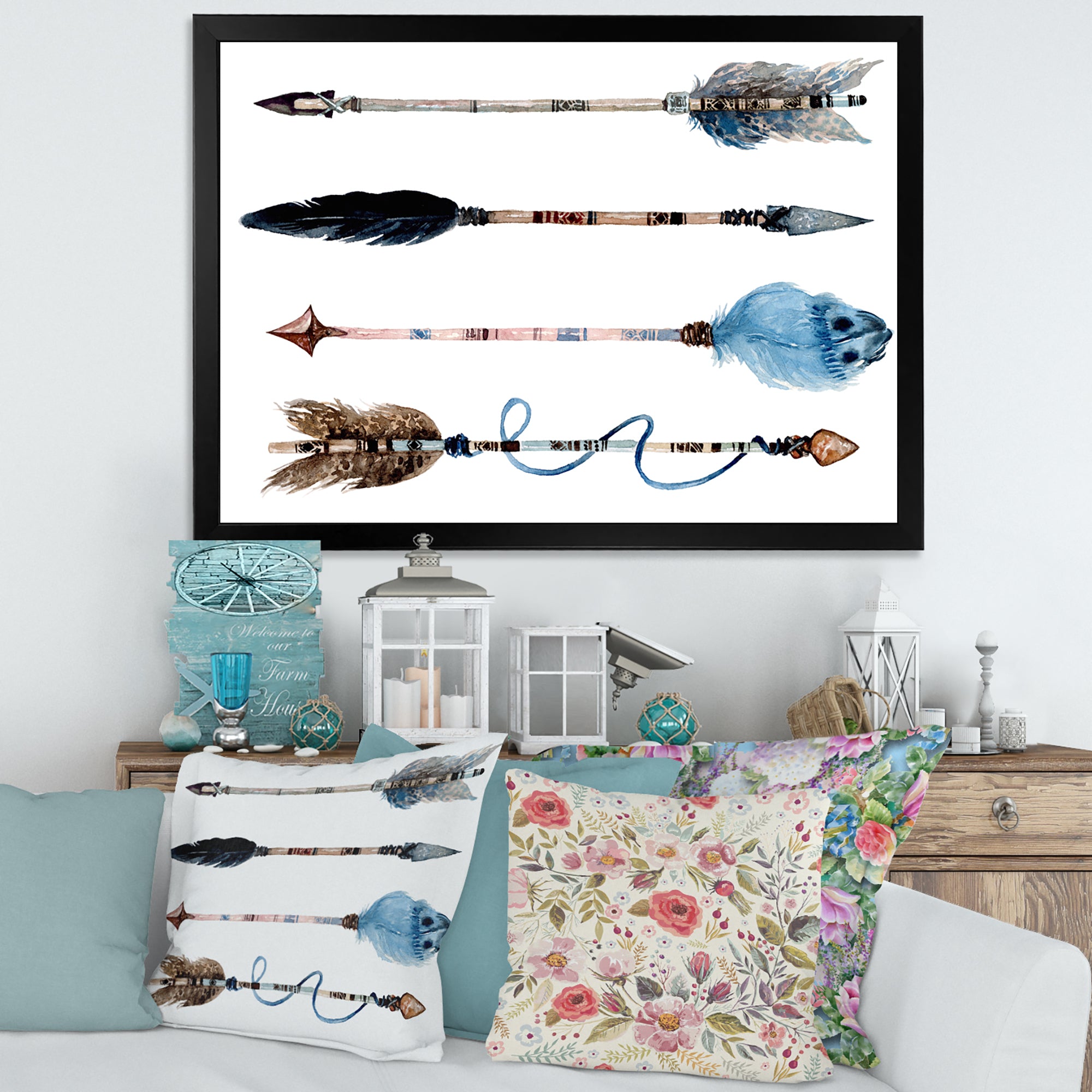 Ethnic Feathers and Flowers On Native Arrows IV