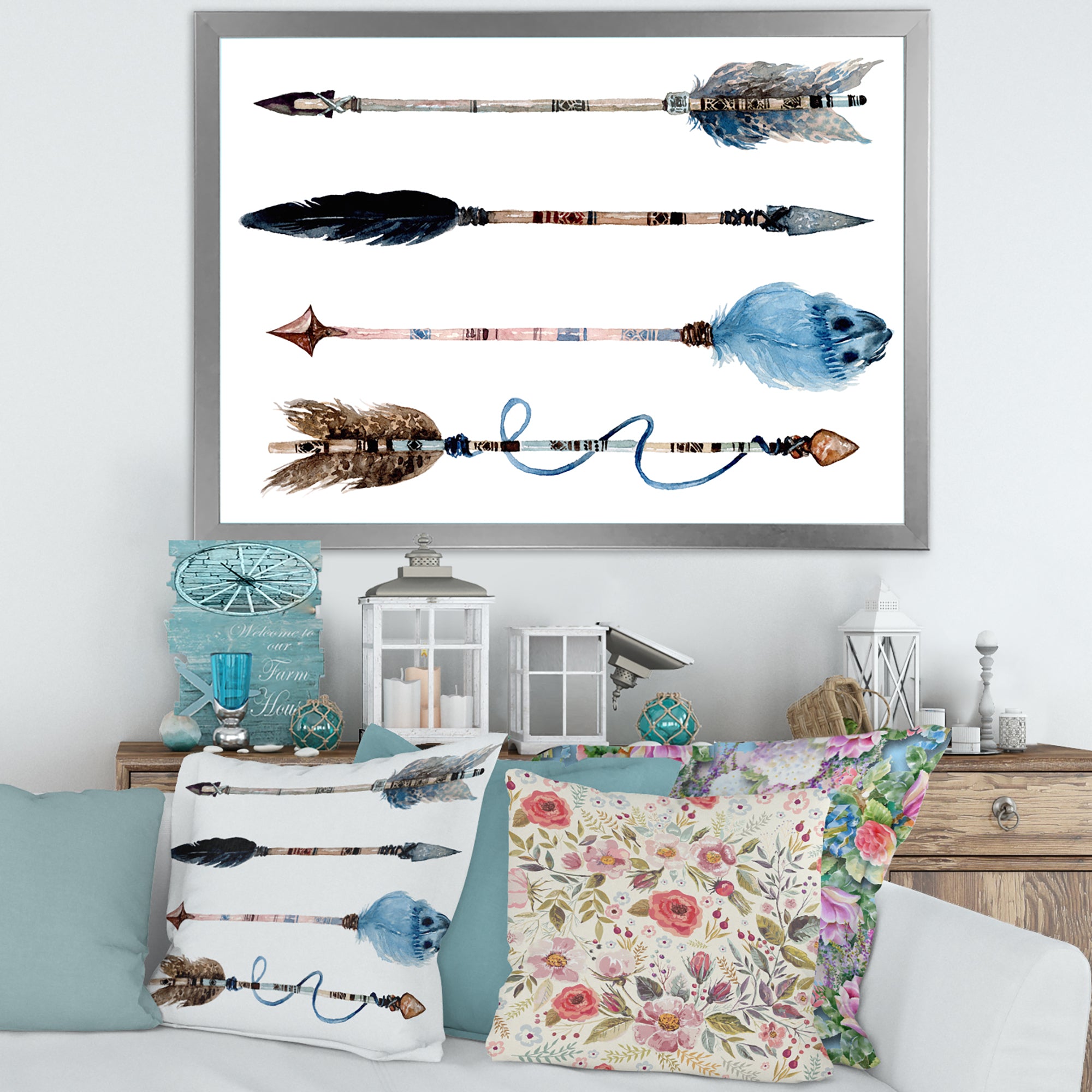 Ethnic Feathers and Flowers On Native Arrows IV