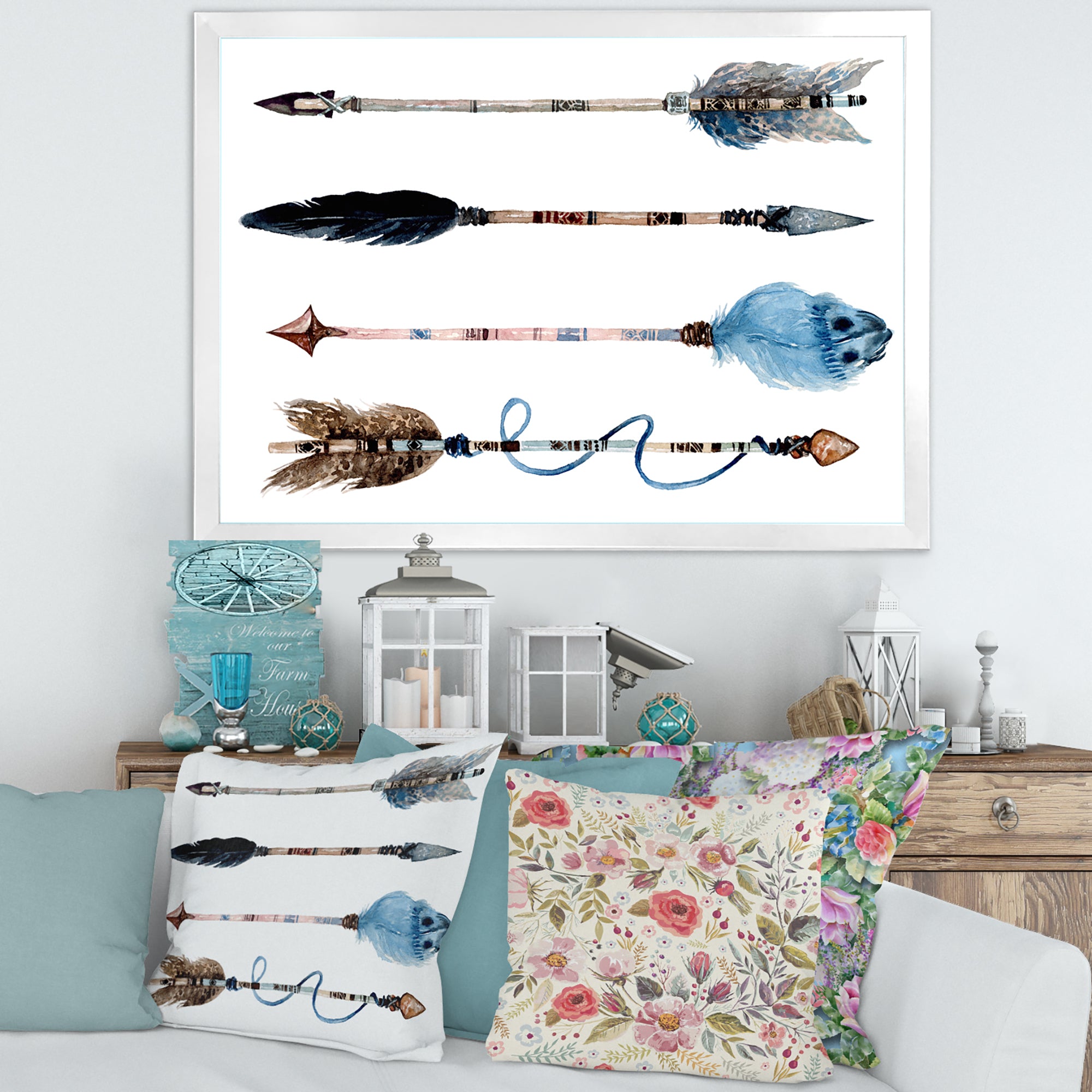 Ethnic Feathers and Flowers On Native Arrows IV