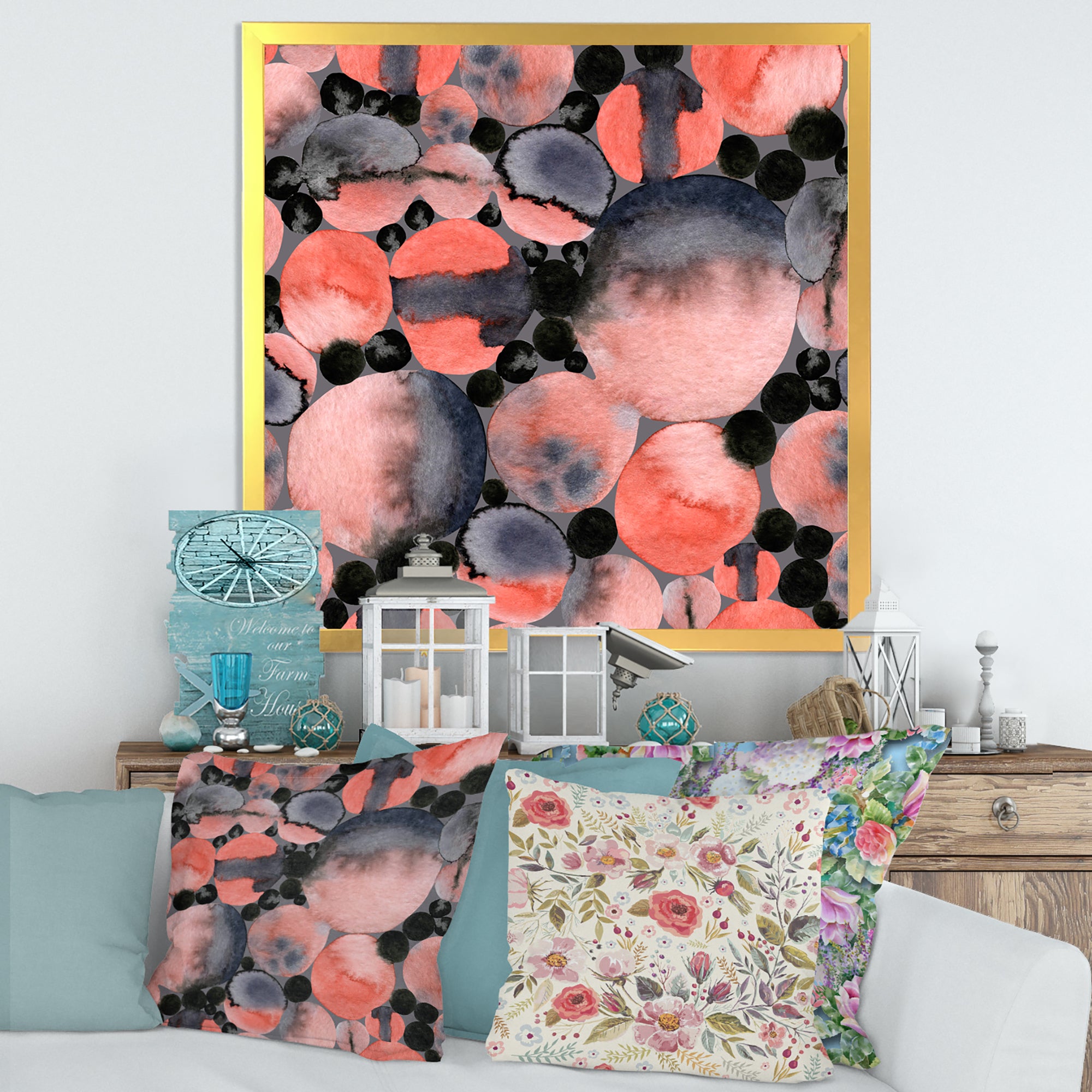 Abstract Geometric Polka Dots