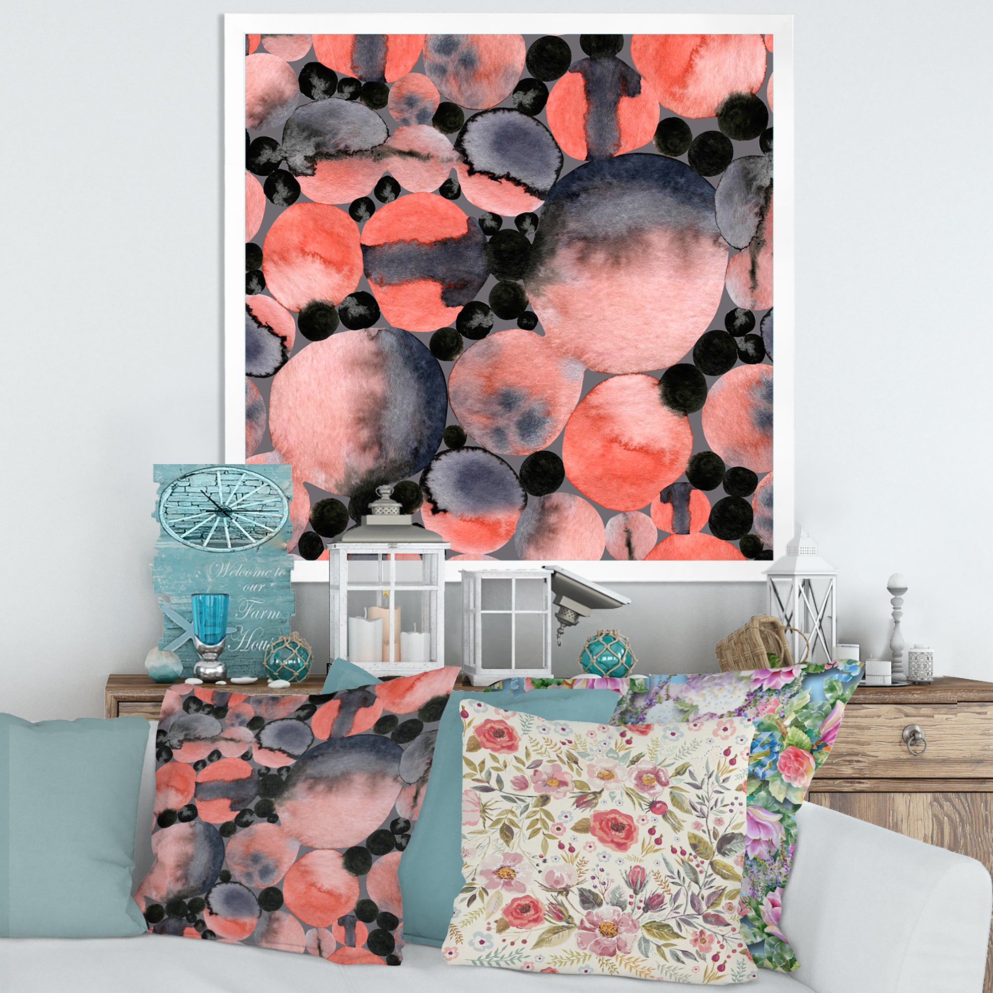 Abstract Geometric Polka Dots