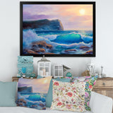 Blue Waves Breaking At The Beach III