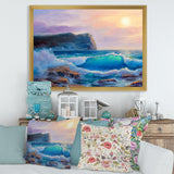 Blue Waves Breaking At The Beach III