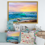 Blue Waves Breaking At The Beach IV