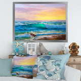 Blue Waves Breaking At The Beach IV