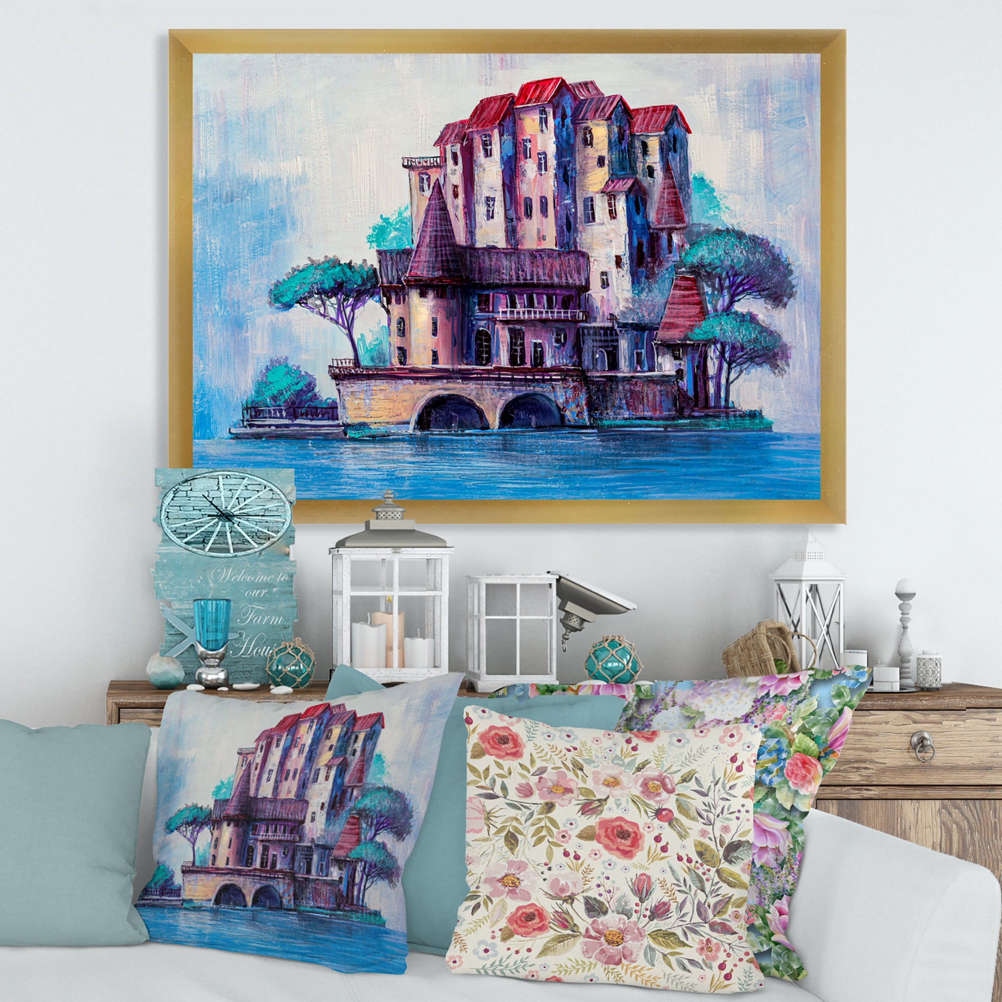 Skypscrapers By The Bridge In Ancient City