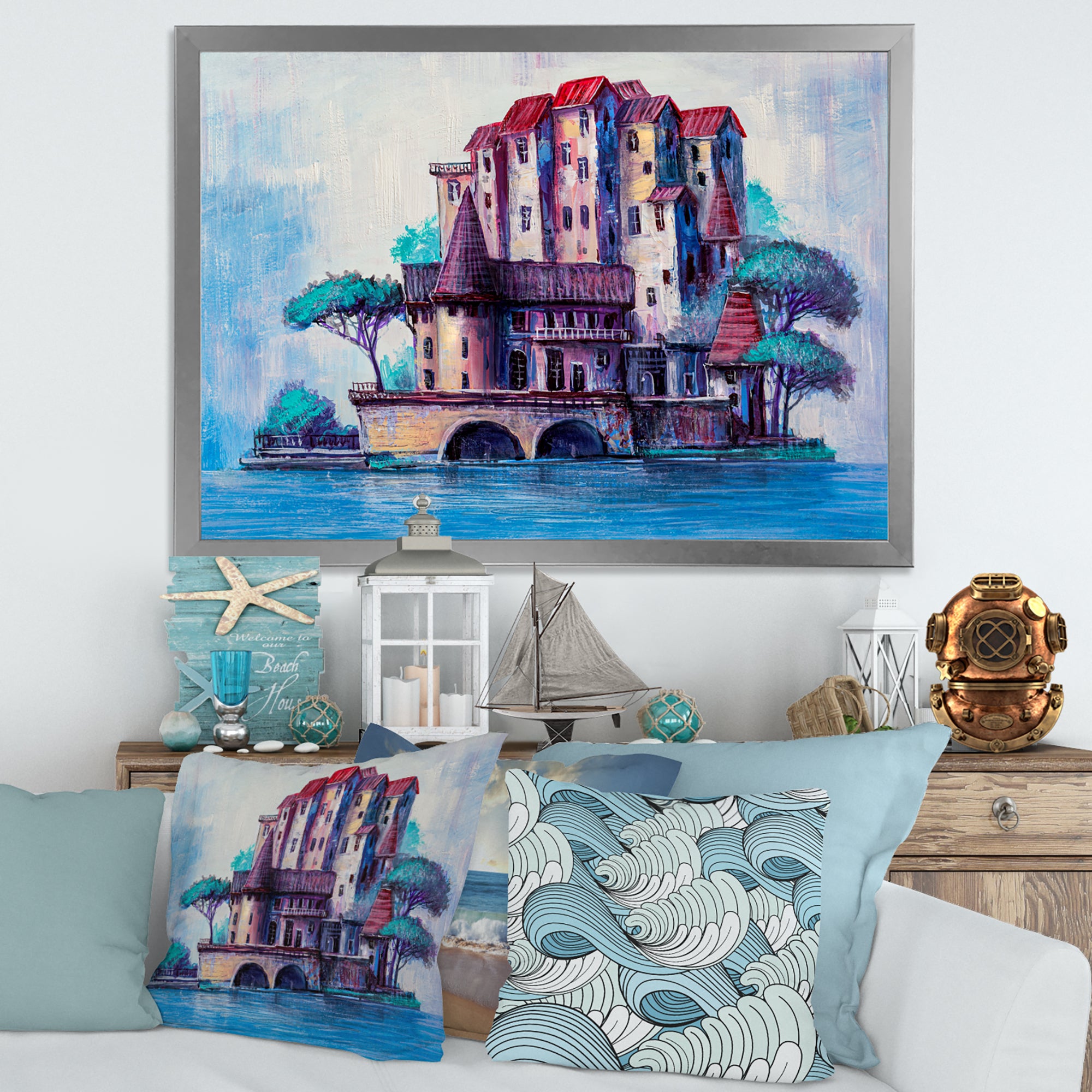 Skypscrapers By The Bridge In Ancient City