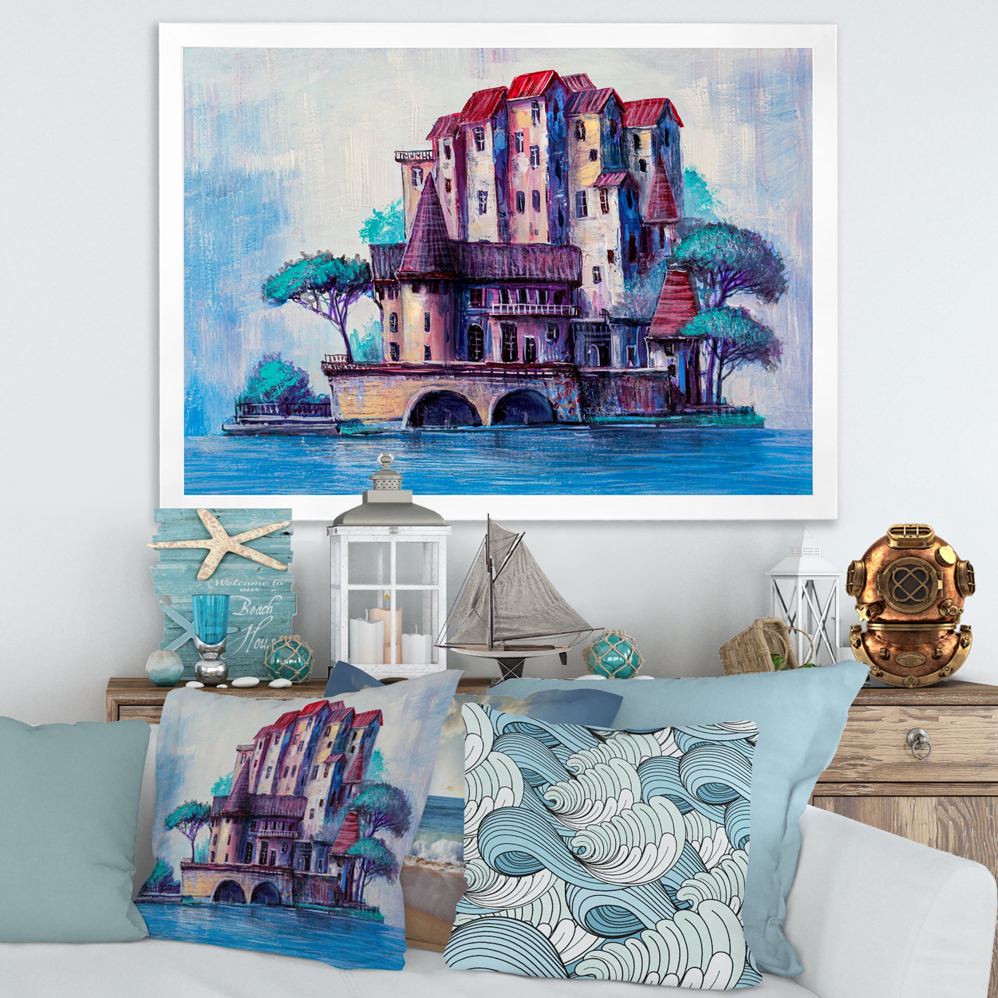 Skypscrapers By The Bridge In Ancient City