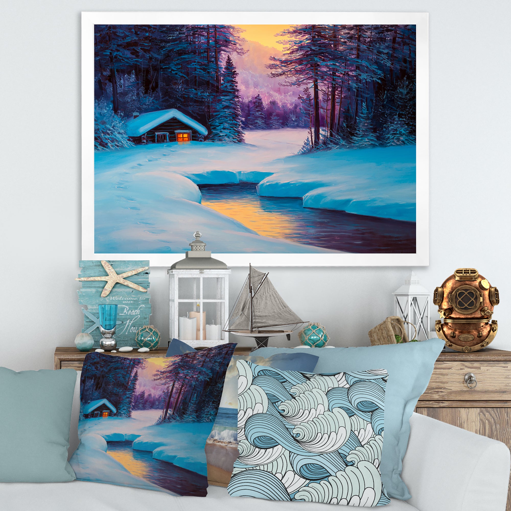 Old Cabin In Winter Forest II