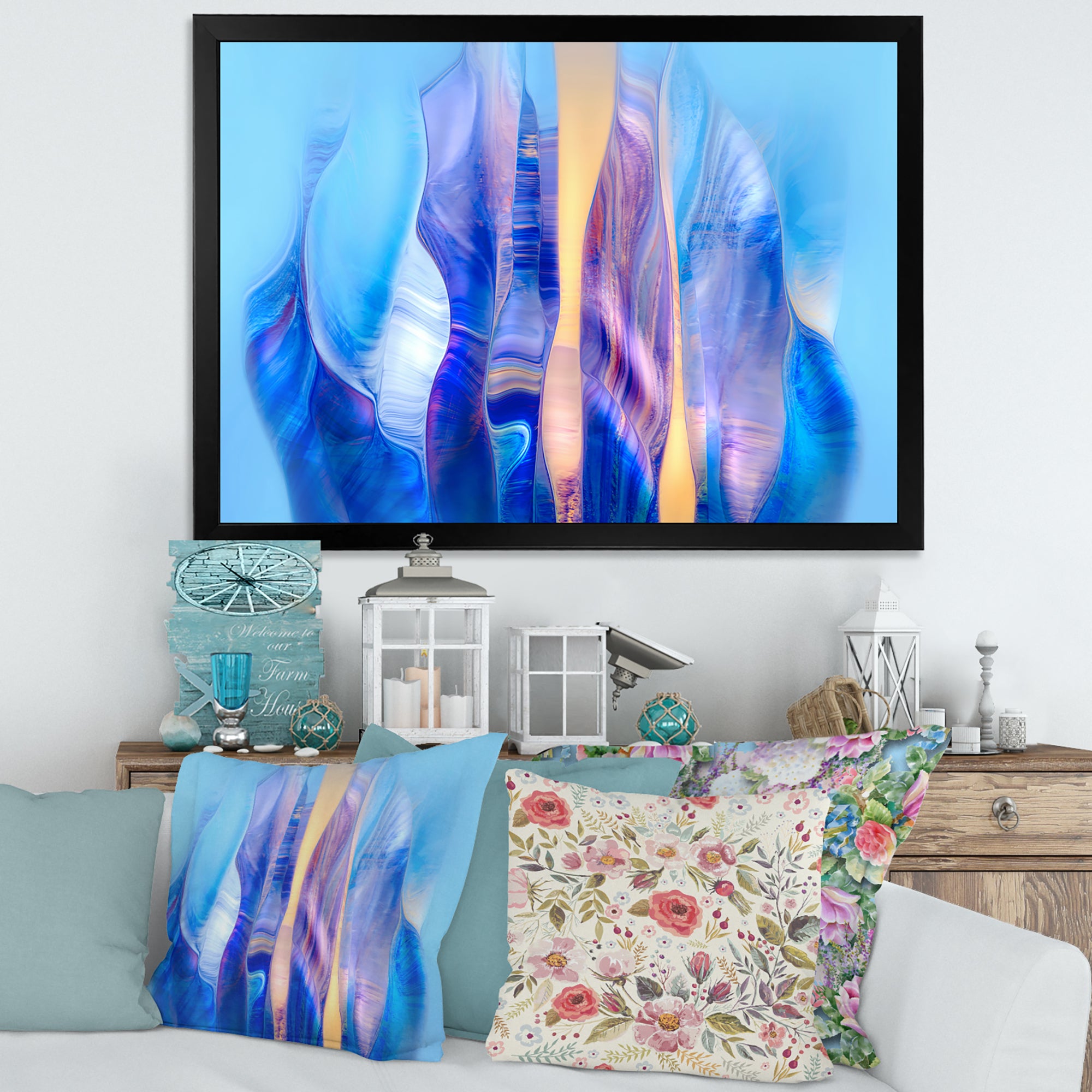 Colorful Twisted Wavy Shape In Motion I