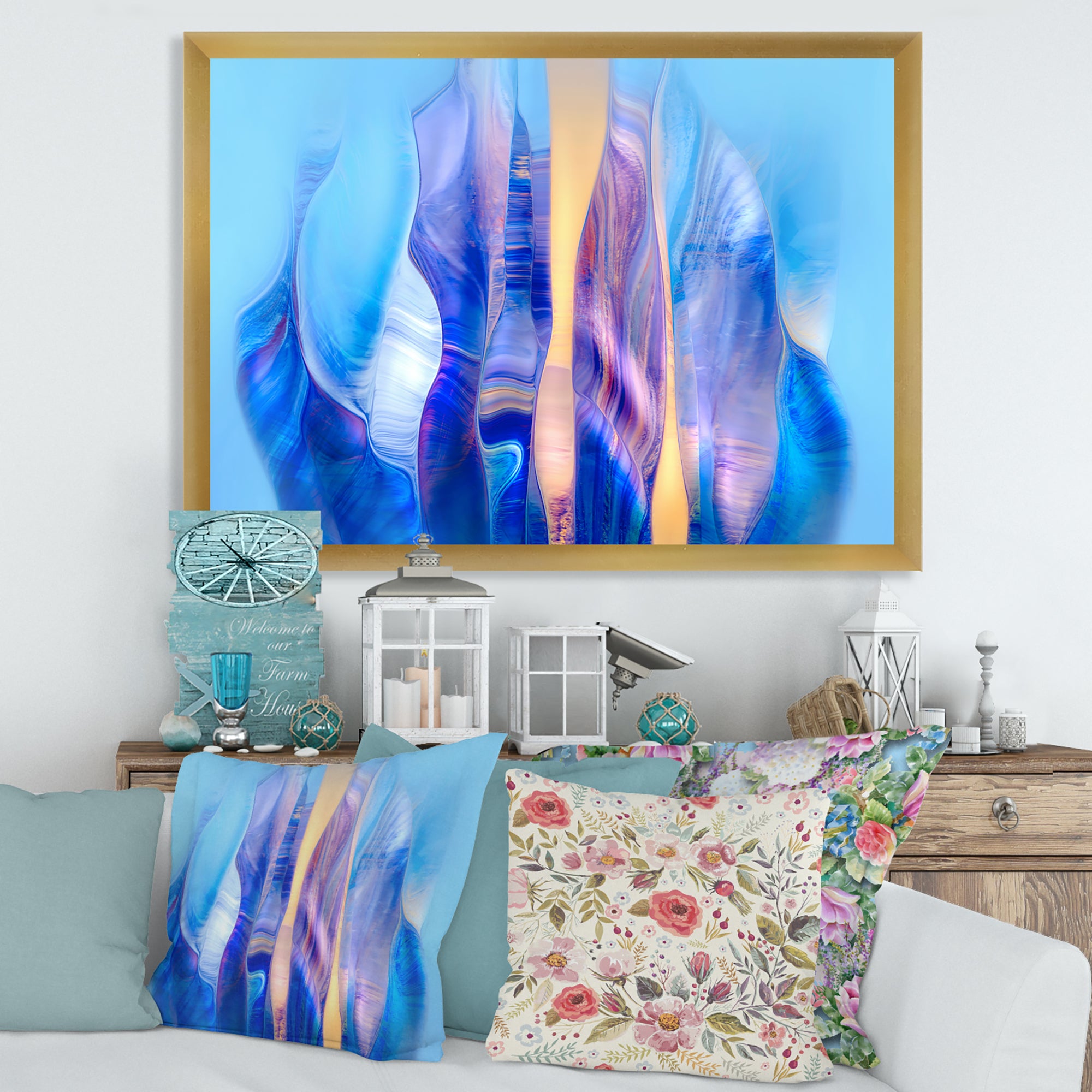 Colorful Twisted Wavy Shape In Motion I