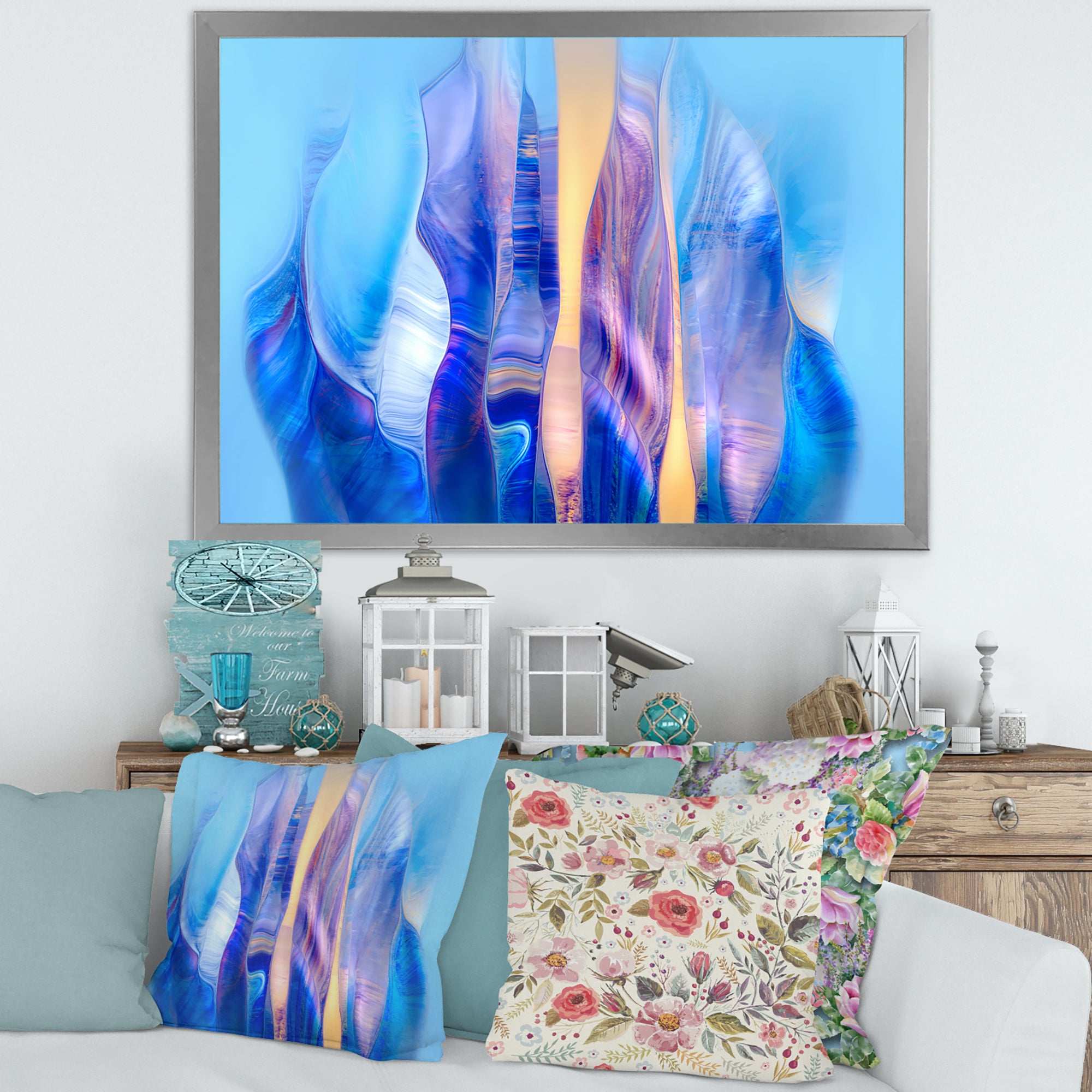 Colorful Twisted Wavy Shape In Motion I