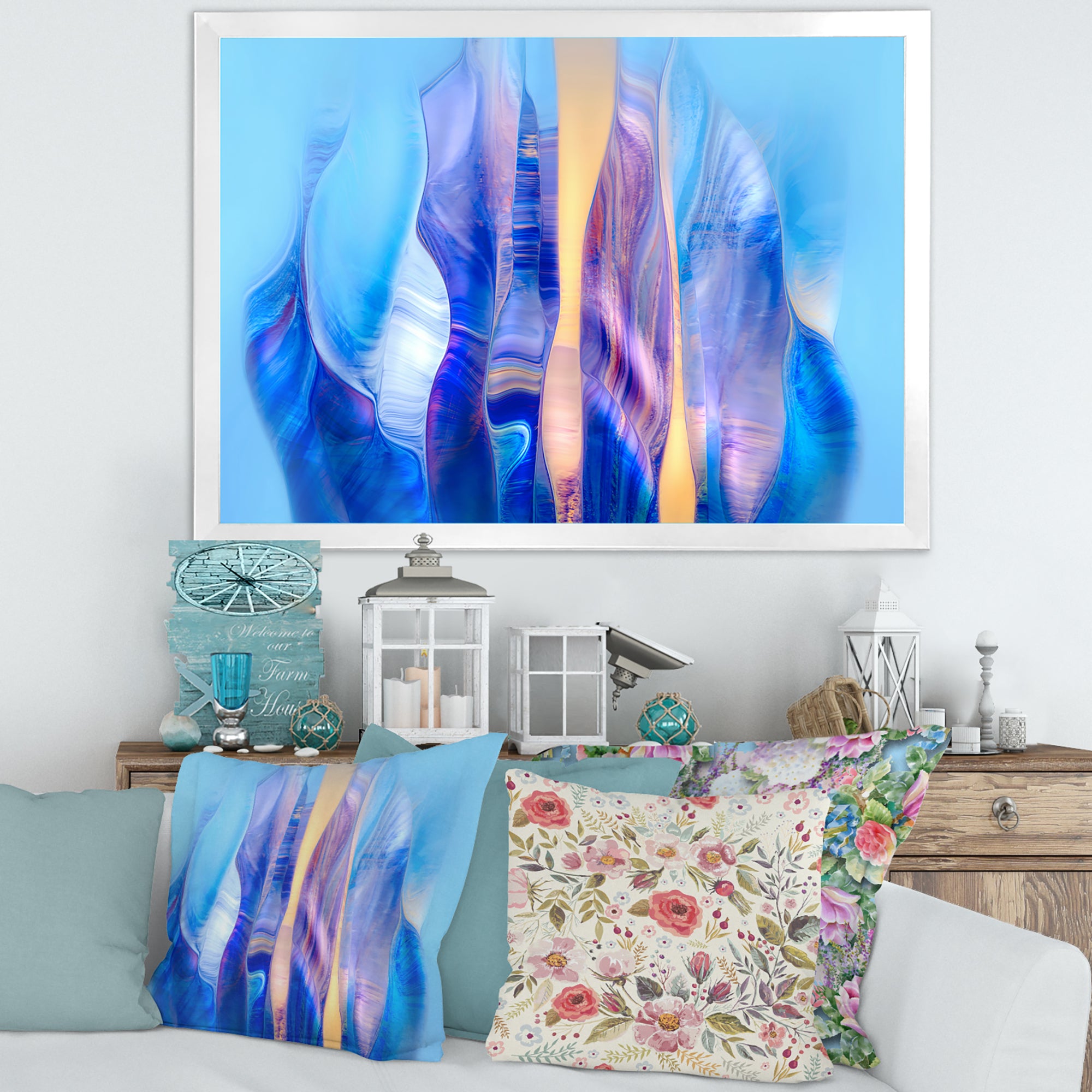 Colorful Twisted Wavy Shape In Motion I