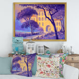 Street Landscape On Footpath & Trees In A City