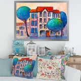 House With Red Roof and Colorful Autumn Trees