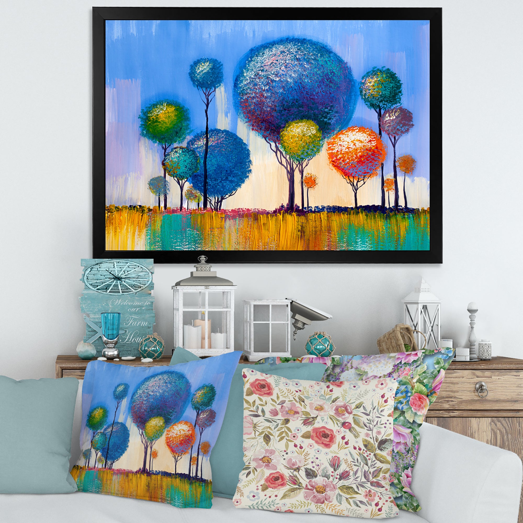 Colourful Trees Impressionist Landscape I