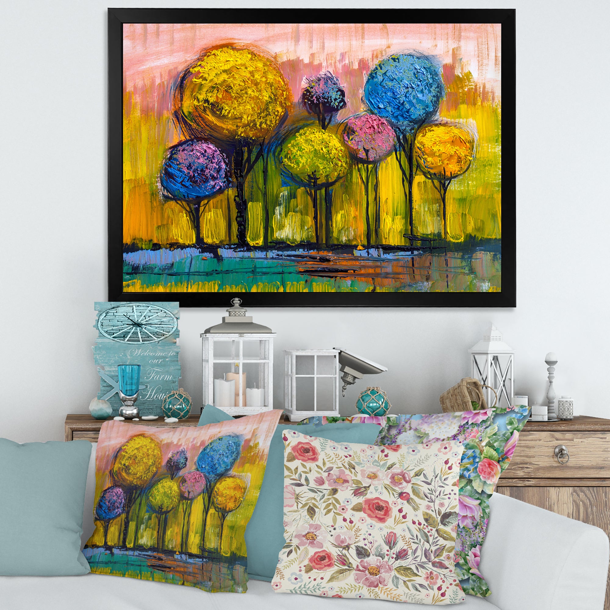 Colourful Trees Impressionist Landscape IV