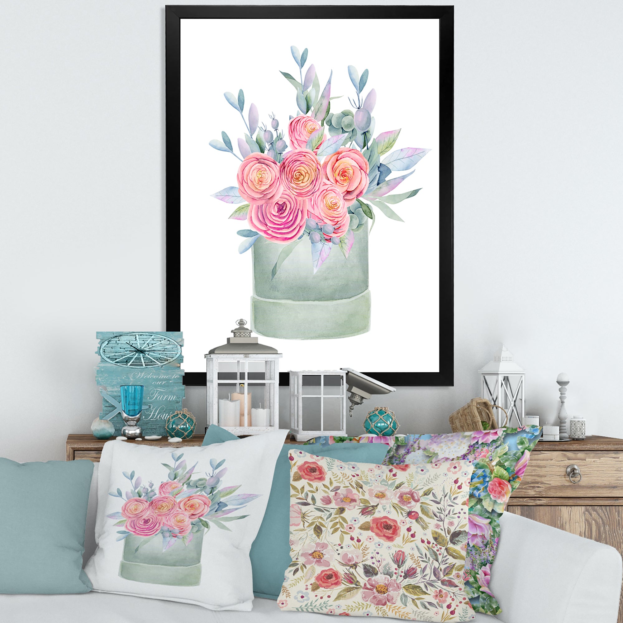 Gift Box With Pink Roses