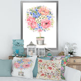 Flower Tree In A Pot With A Bow
