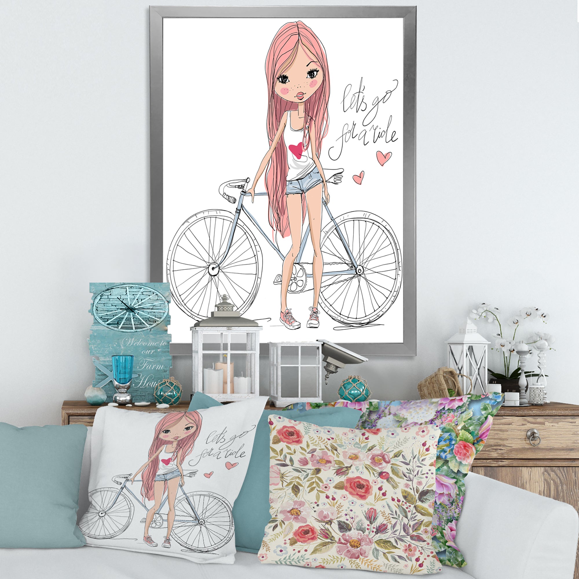 Young Girl With Bicycle