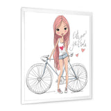 Young Girl With Bicycle