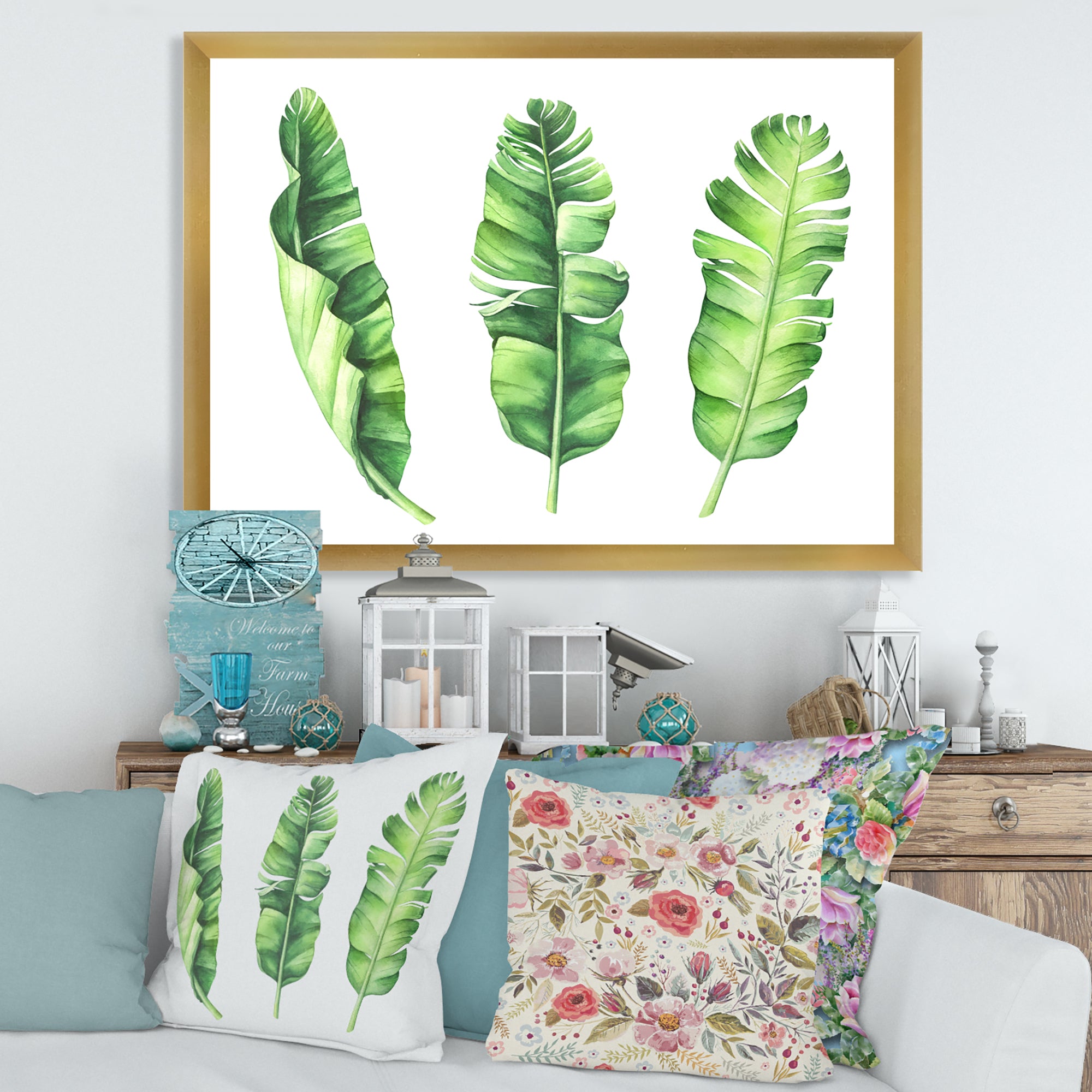 Tropical Banana Leaves Set