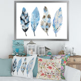 Blue Boho Feathers I