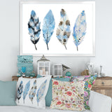 Blue Boho Feathers I