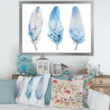 Blue Boho Feathers II