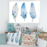 Blue Boho Feathers II